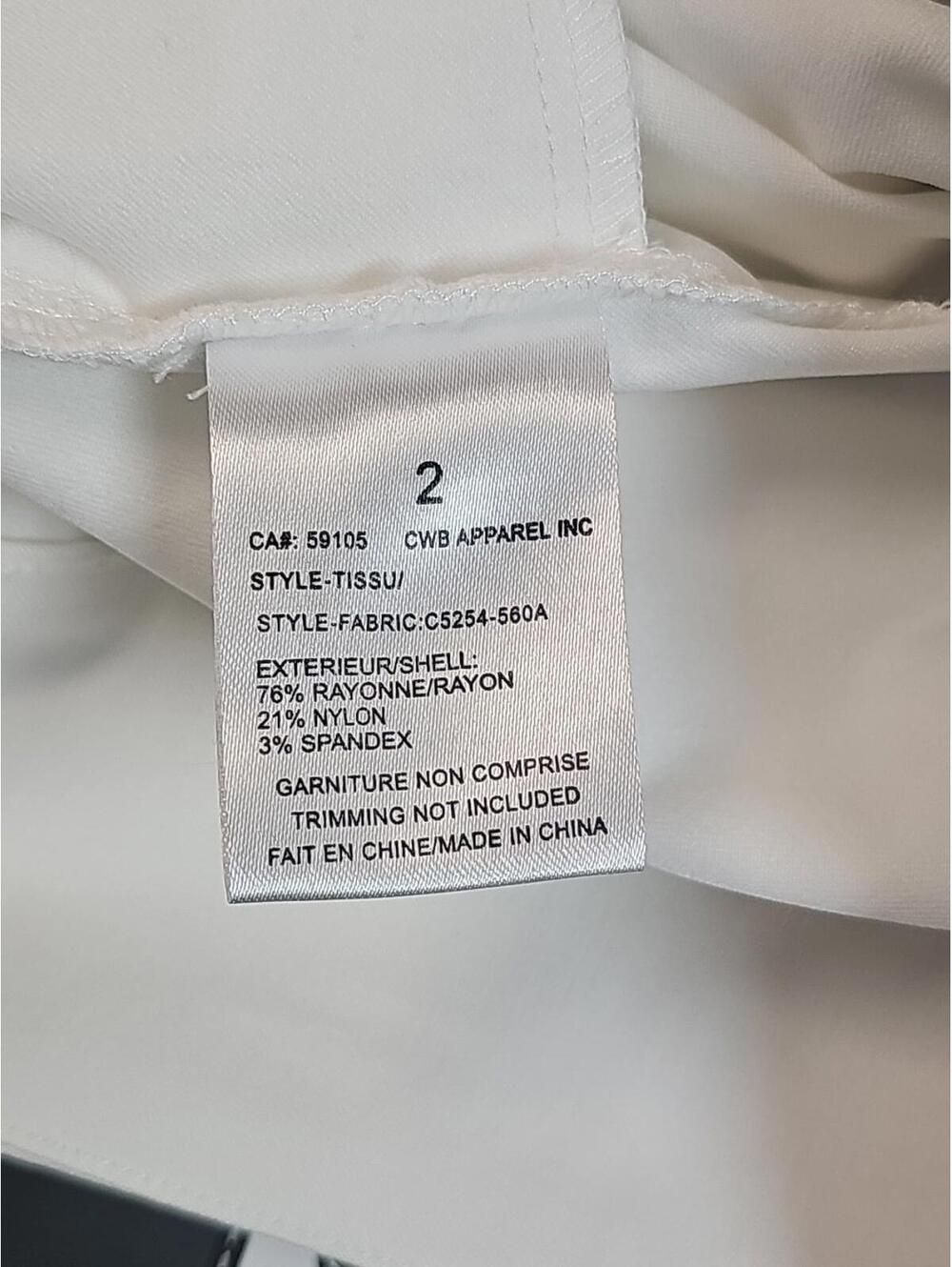 Charlie B Pull On High Waist White Pants Size 2 Stretch Womens - Picture 8 of 8